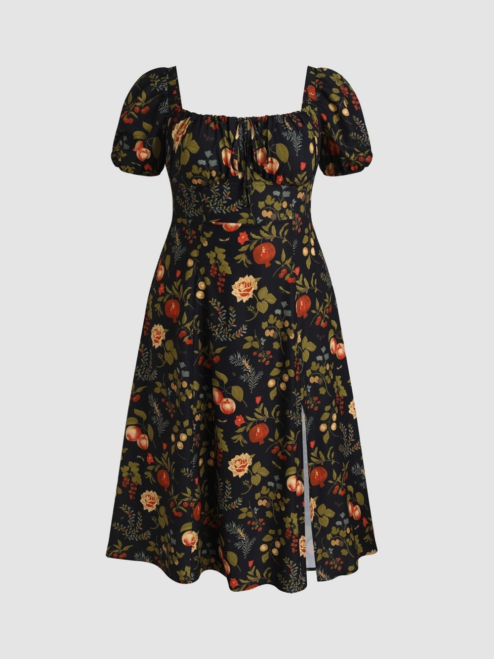 Cider NWOT Black Floral Off The Shoulder Midi Dress Size 3X - Picture 2 of 9